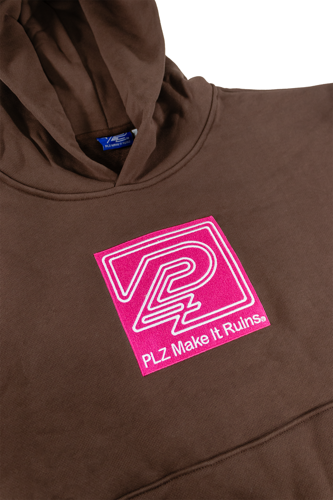 PLZ Logo Hoodie - Brown