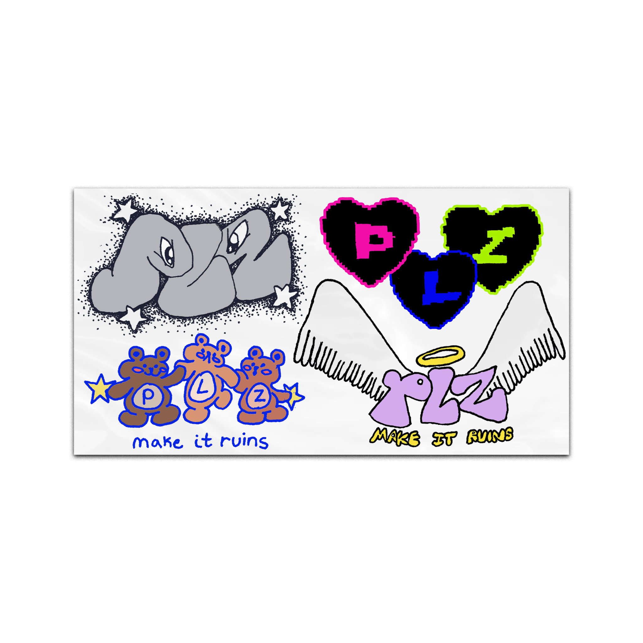 PLZ Sticker Pack 2025 - PLZ Make It Ruins