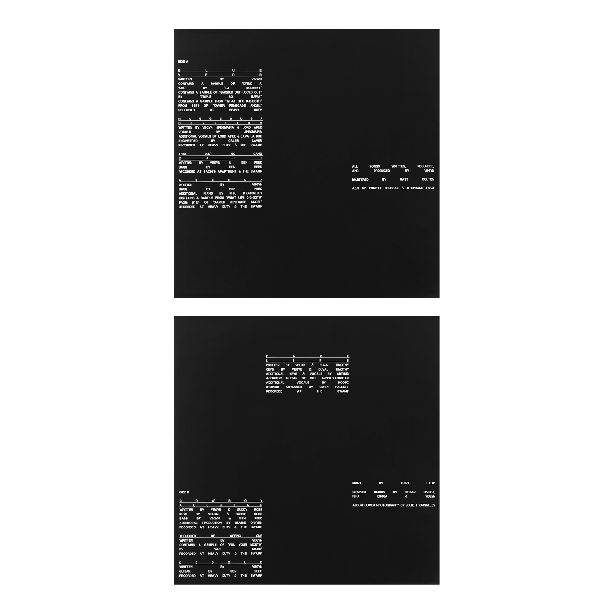 Vegyn - Only Diamonds Cut Diamonds 12" Vinyl Repress - PLZ Make It Ruins