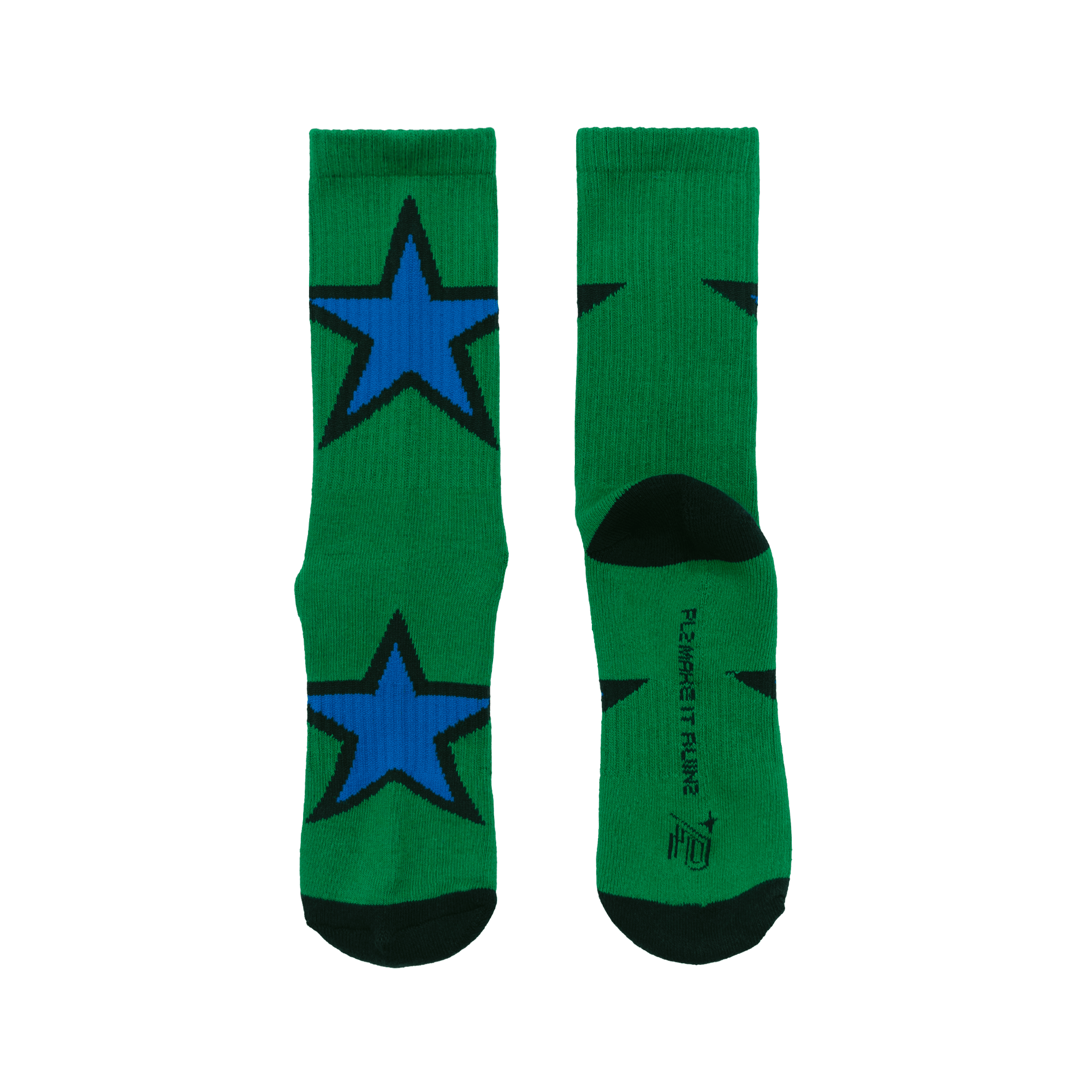 PLZ Star Socks - Green - PLZ Make It Ruins