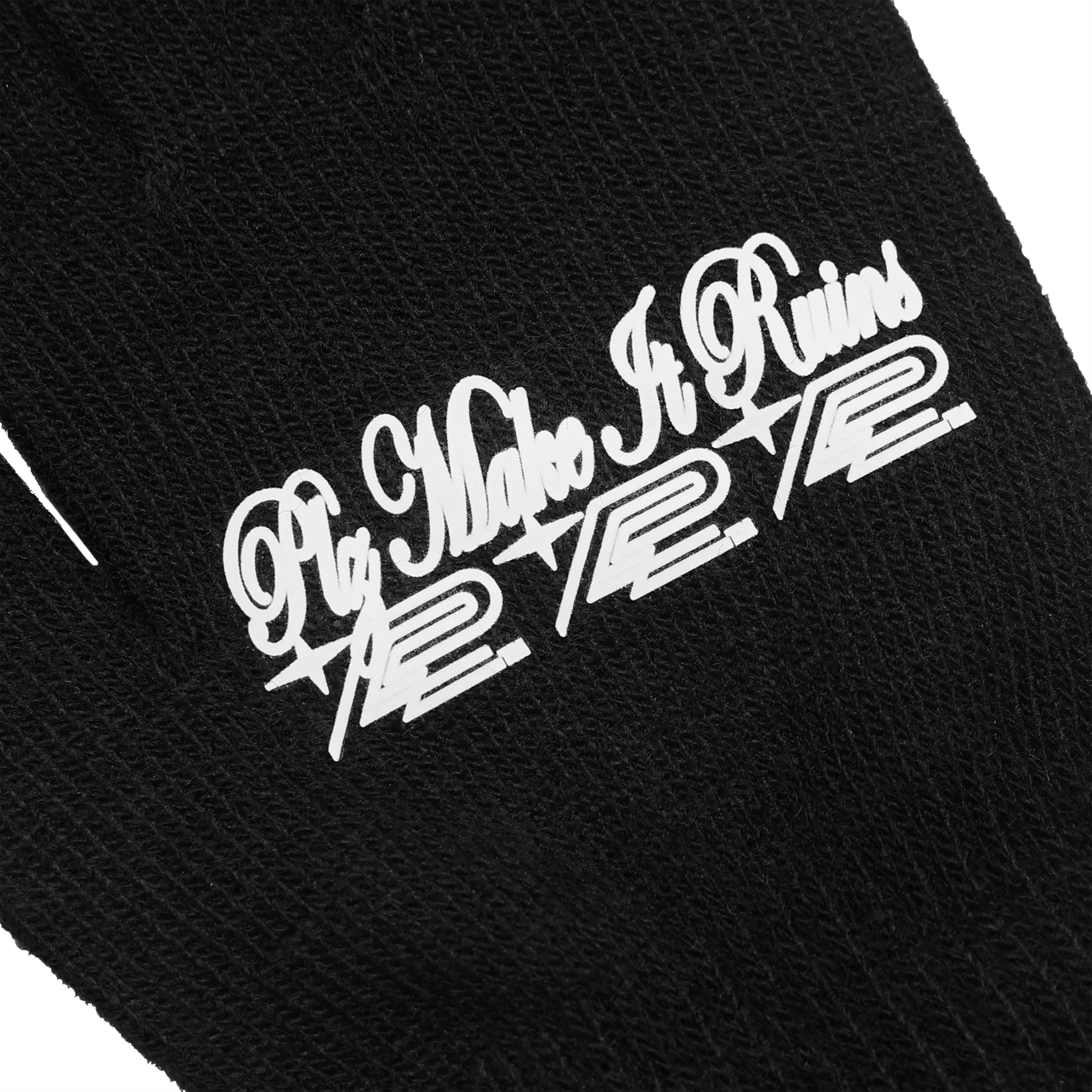 Script Logo Gloves - PLZ Make It Ruins