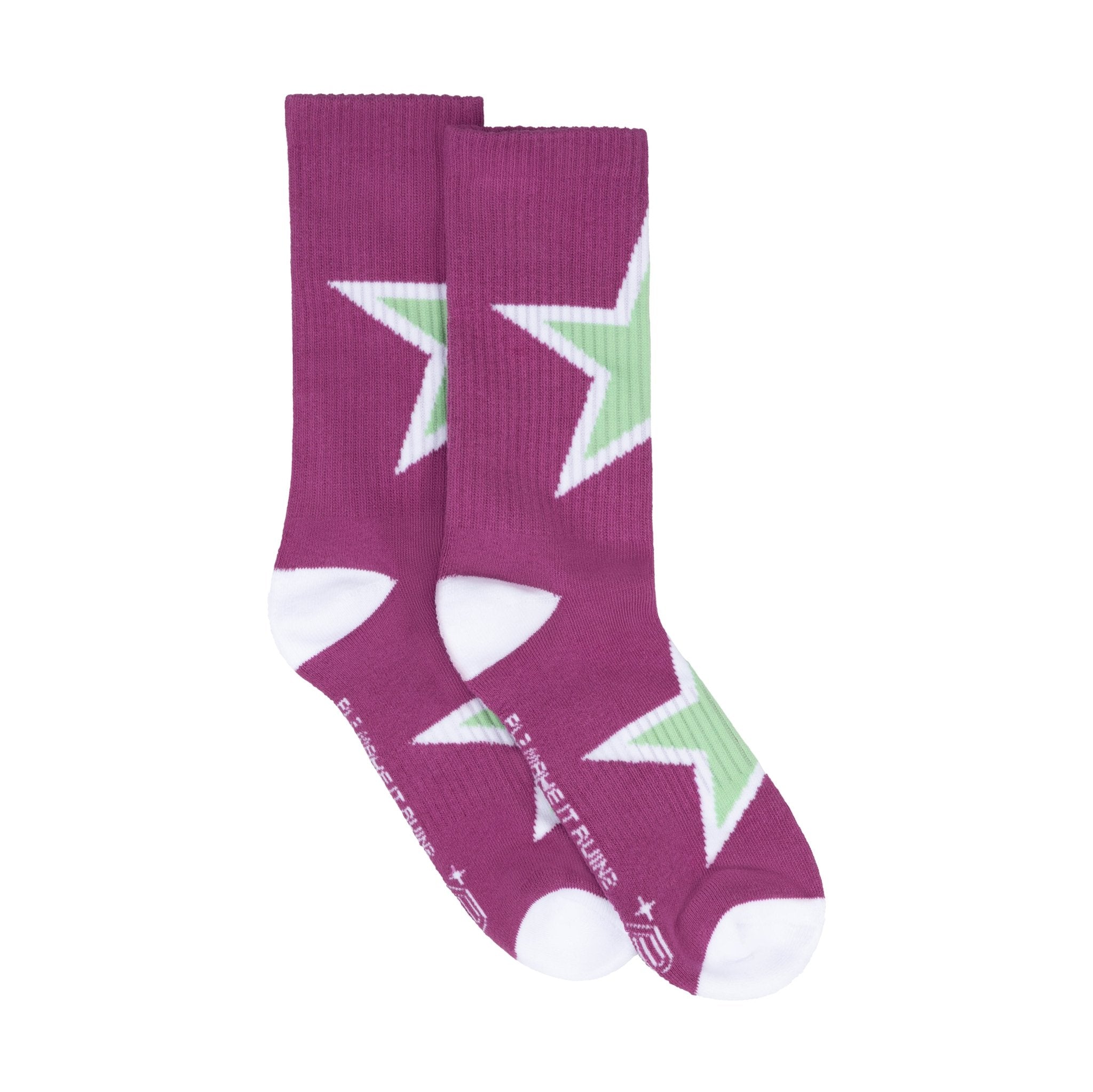 PLZ Star Socks - Purple - PLZ Make It Ruins